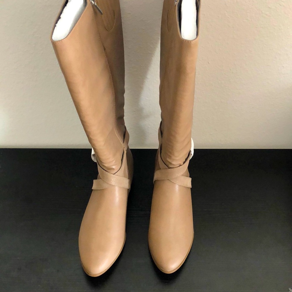 The Arizona Wide Calf Dark Taupe Riding Boot Sz 12M